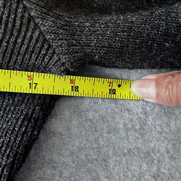 Midi Sweater Dress SZ Med Academia School Girl Retro Pleats Grey College Chic - Picture 8 of 10